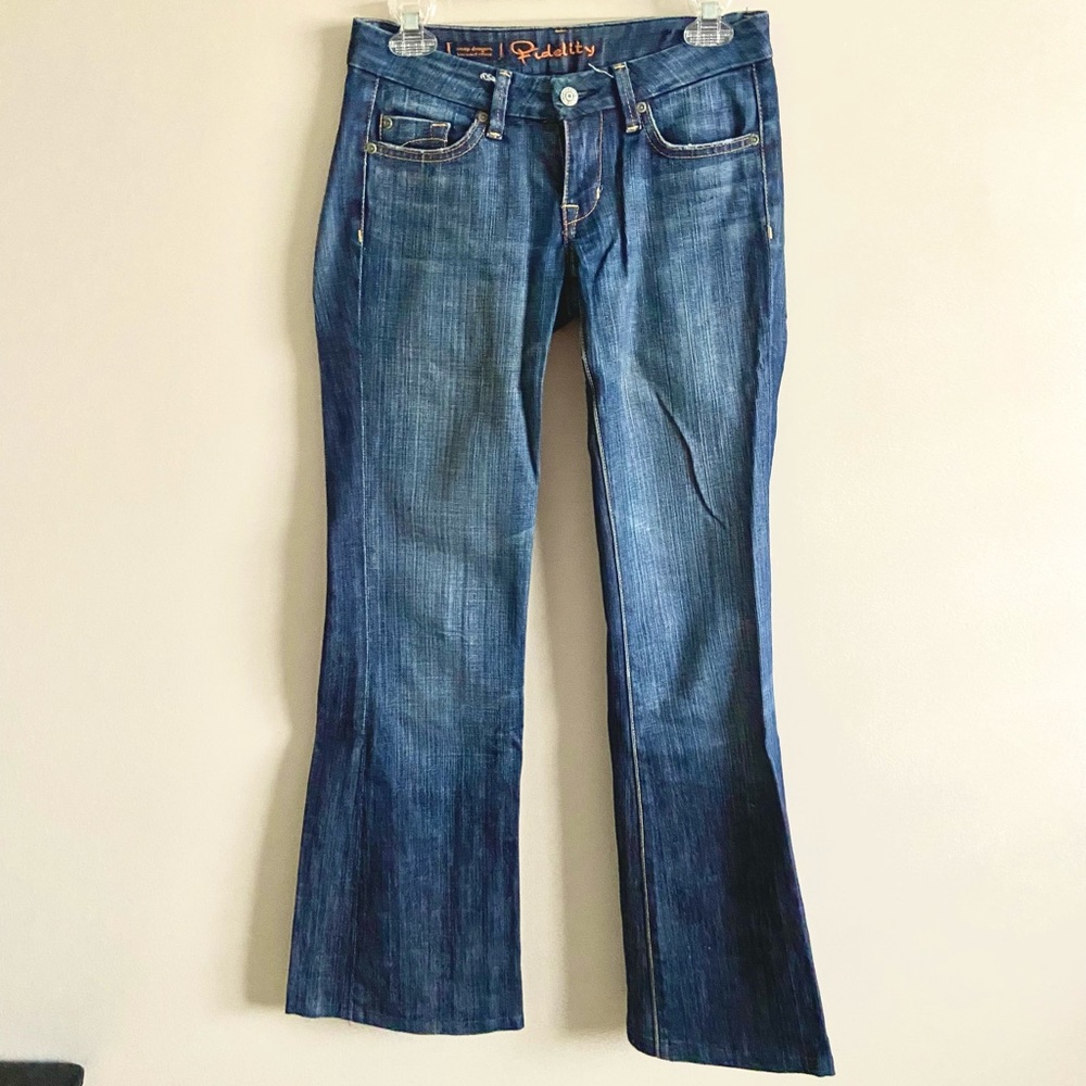 Fidelity Snap Dragon Slightly Destressed Flared Jeans - 25x32